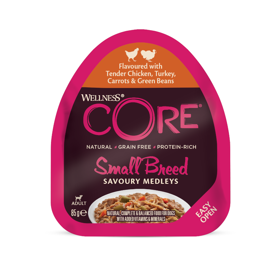 Wellness Core Small Breed Grain Free Pollo y Pavo Tarrina para perros, , large image number null